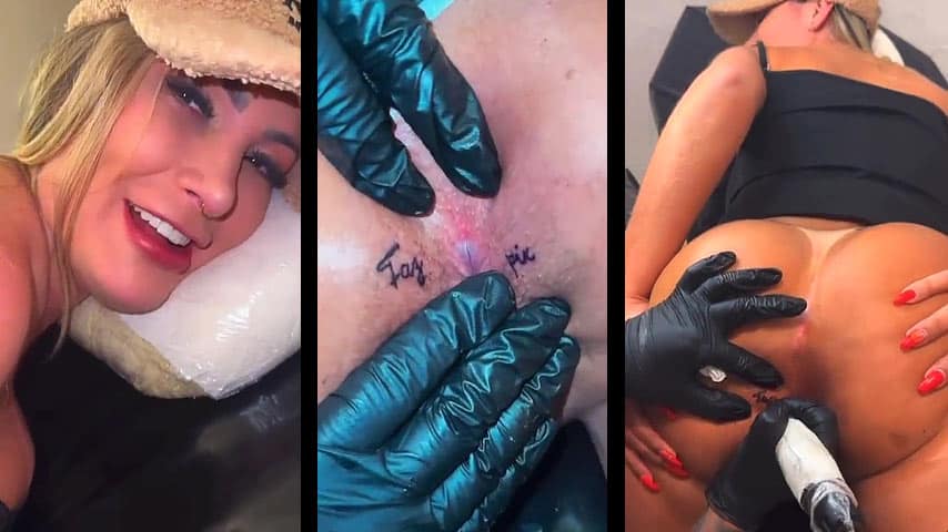 Andressa Urach fazendo tatuagem no Cu [Sem Censura]